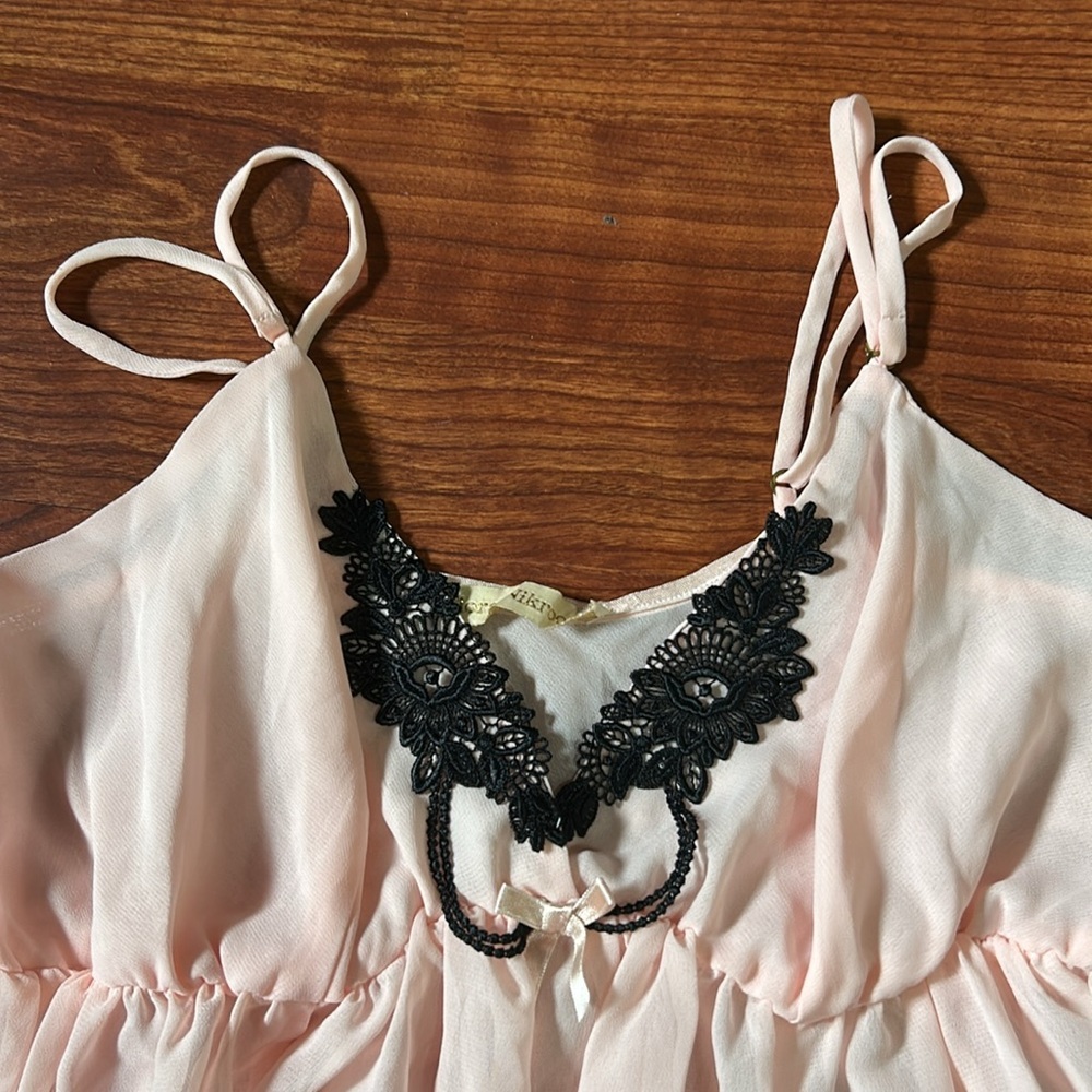 Light Pink Sleepwear Mini Dress - Picture 2 of 7